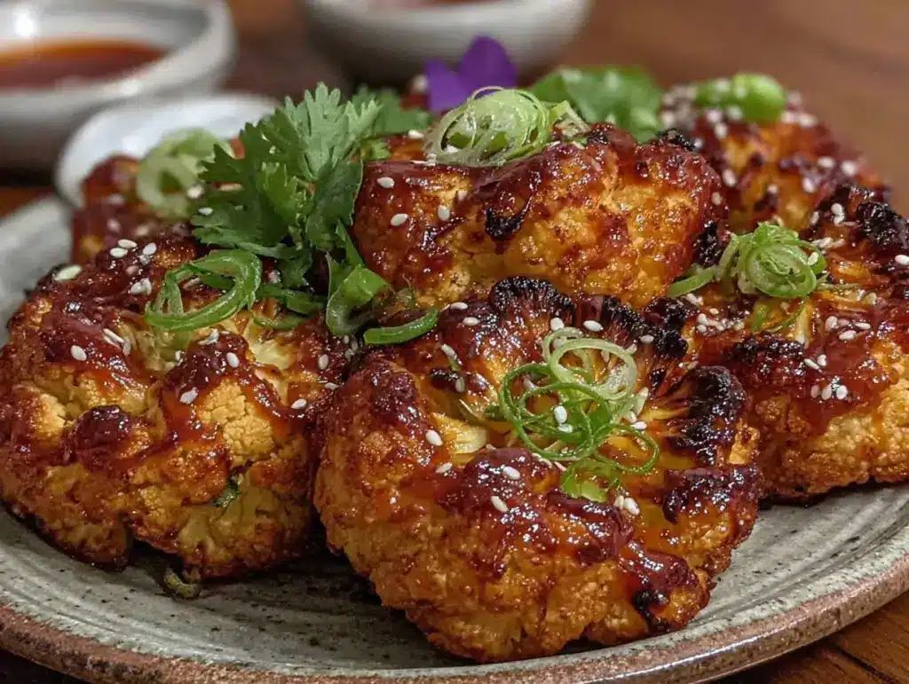 air fryer sweet chili cauliflower - featured image