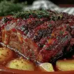 apple cider braised pork shoulder - featured image