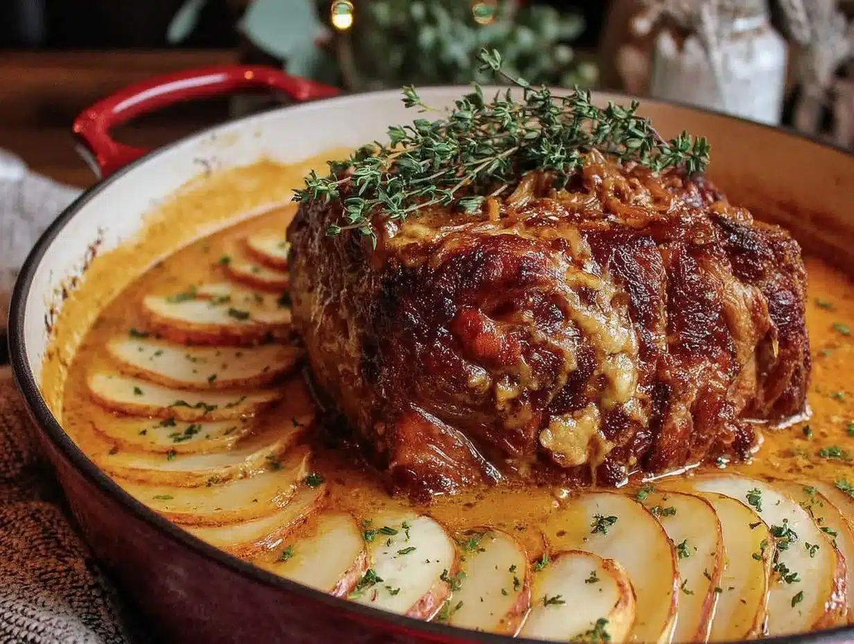 apple cider braised pork shoulder preparation steps