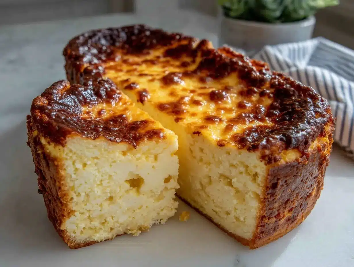 Basque cheesecake loaf preparation steps