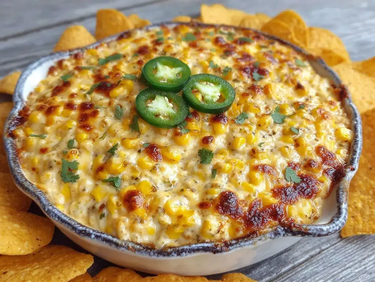 cheesy jalapeño corn dip preparation steps