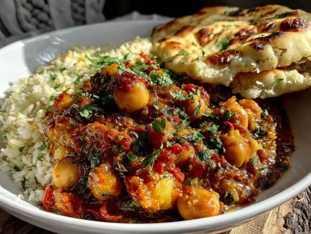 chickpea and potato curry - featured image