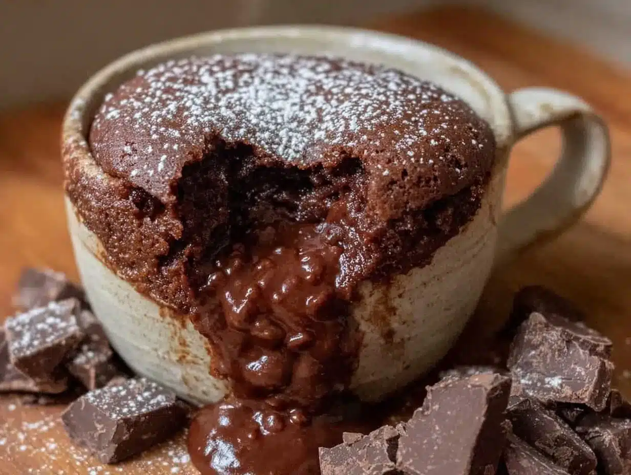 chocolate lava mug cake preparation steps