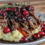 cranberry balsamic roast beef - featured image