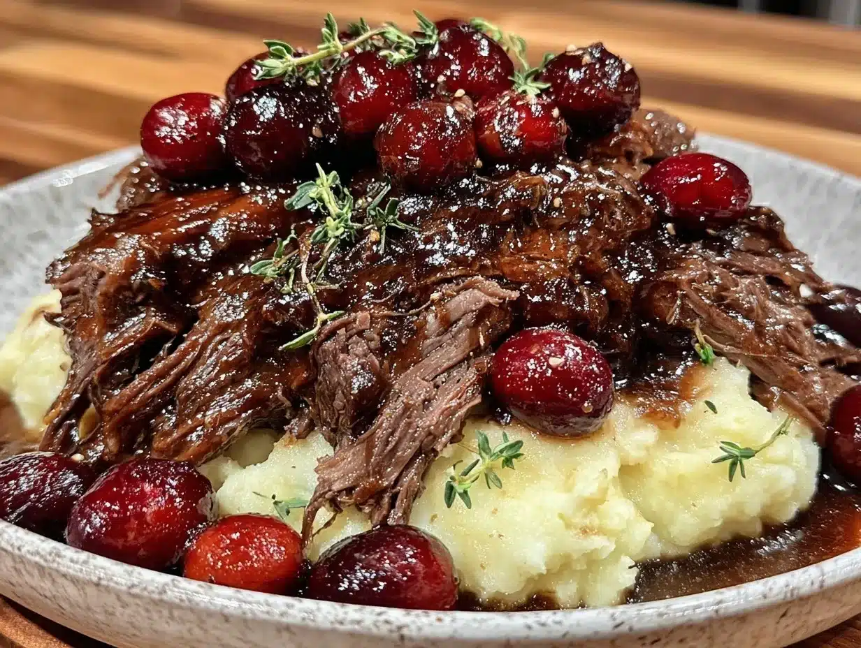 cranberry balsamic roast beef preparation steps