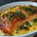 creamy baked Boursin salmon - featured image