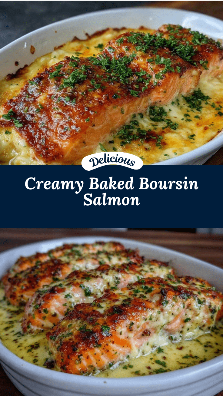 creamy baked Boursin salmon recipe