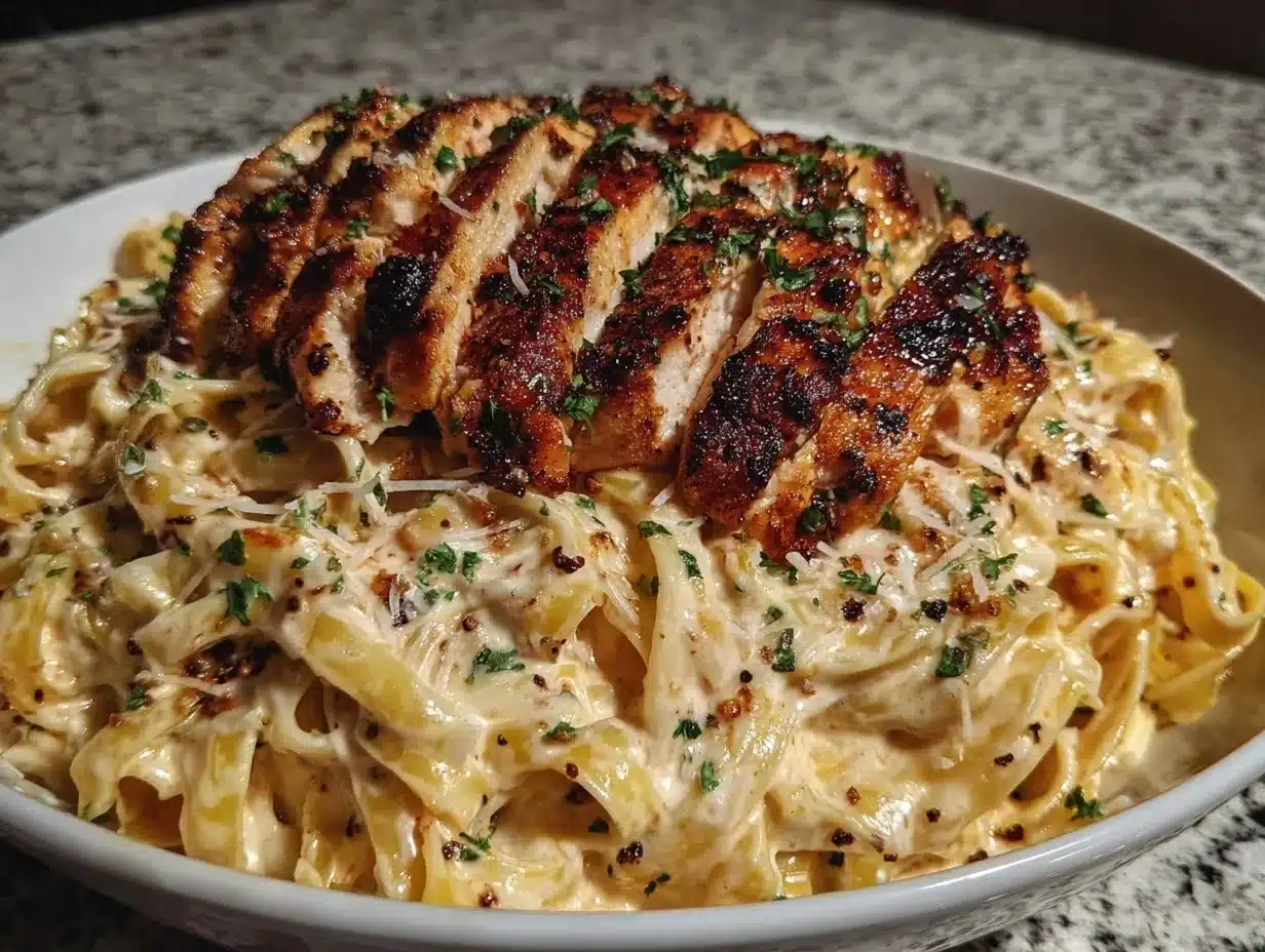 Creamy Cajun Chicken Alfredo preparation steps