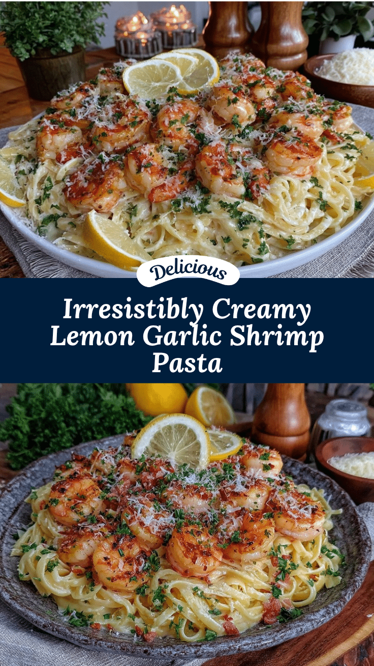 creamy lemon garlic shrimp linguine recipe