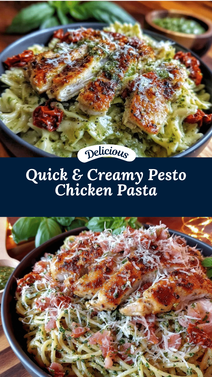 creamy pesto chicken pasta recipe