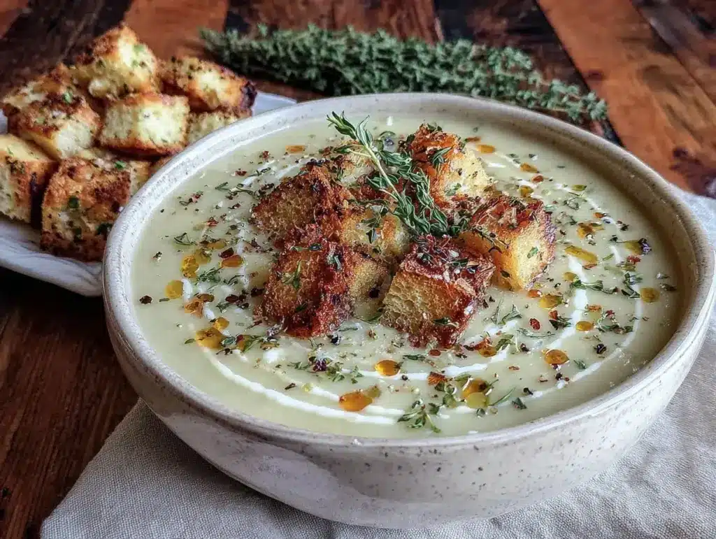 creamy sunchoke soup - featured image