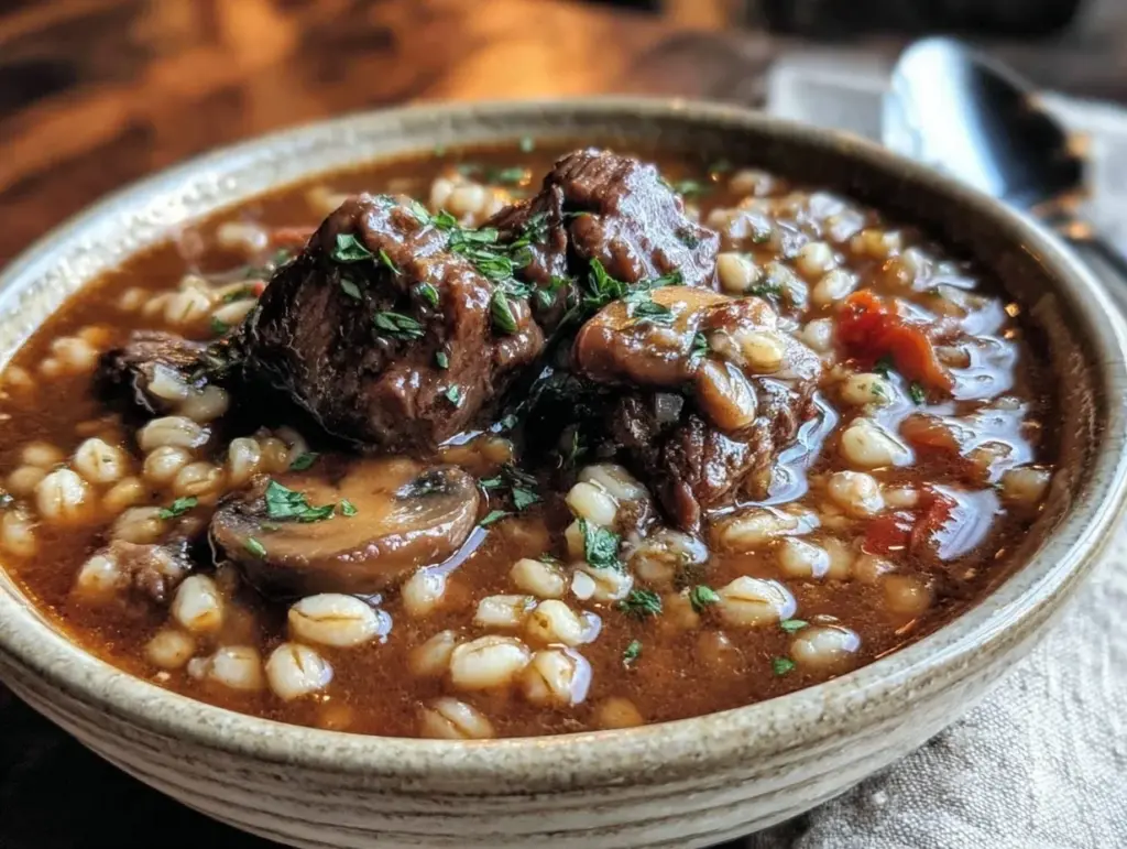 Crockpot Beef Barley Soup - featured image