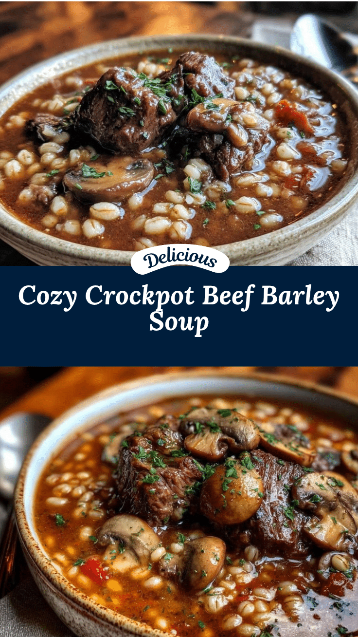 Crockpot Beef Barley Soup recipe
