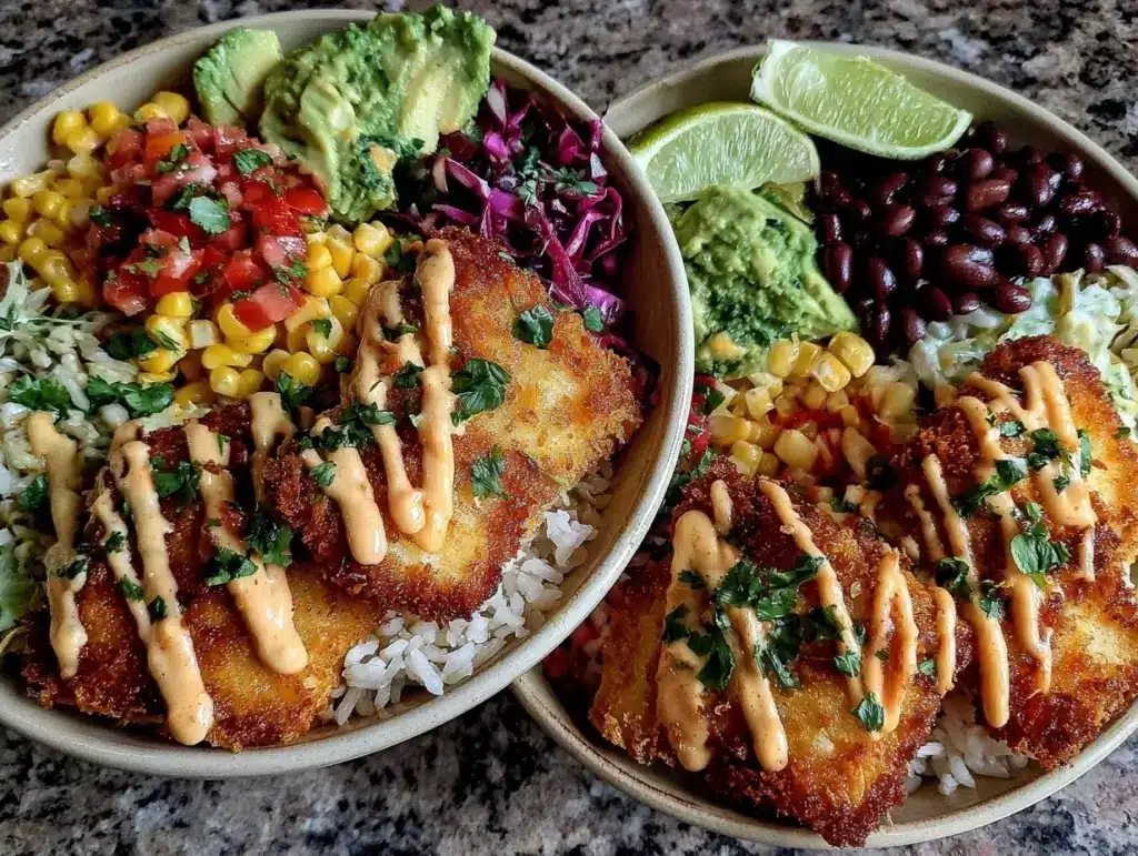 fish taco bowls - featured image