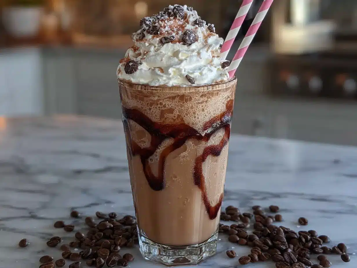 frozen coffee frappe preparation steps