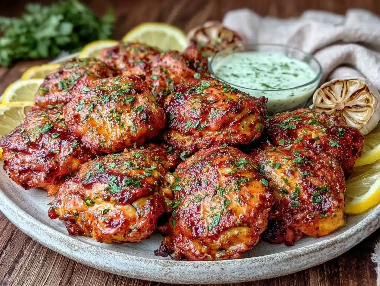 Greek lemon chicken thighs preparation steps