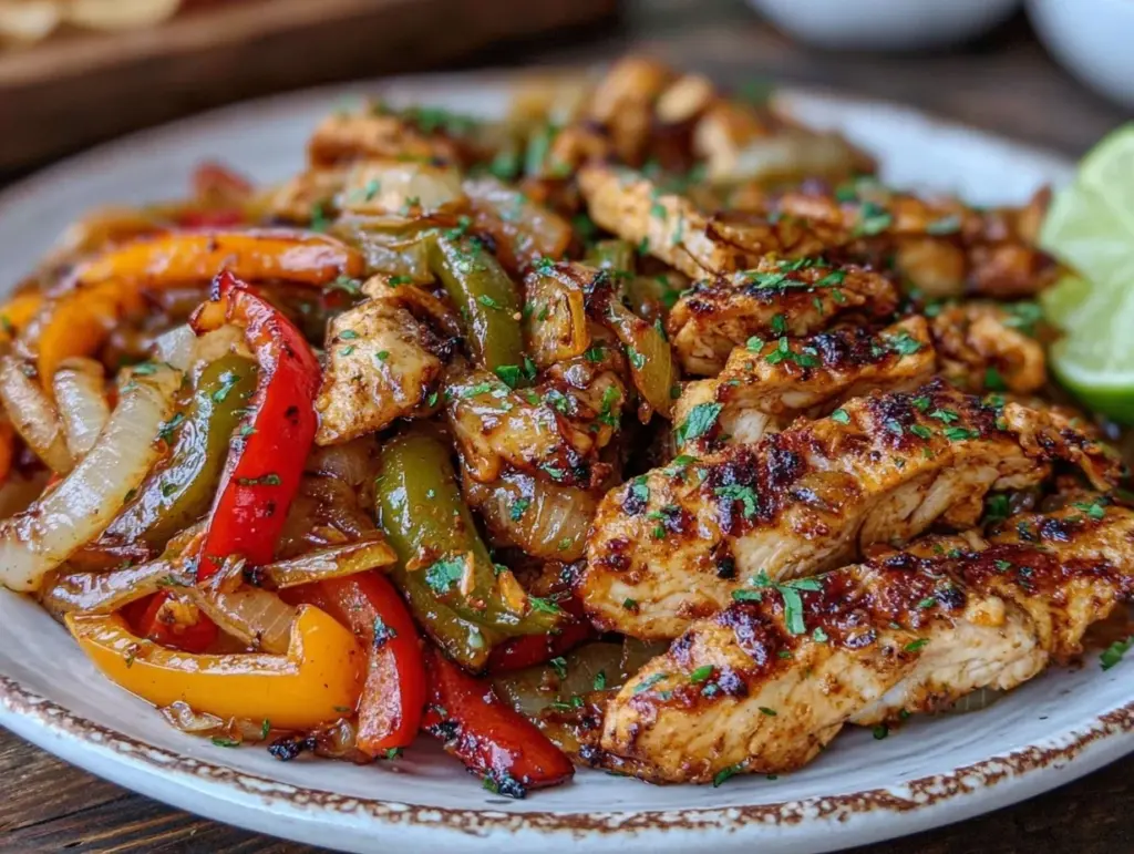 grilled chicken fajitas - featured image