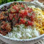 ground beef burrito bowl - featured image