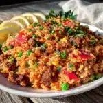 ground beef paella - featured image