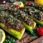 ground beef stuffed celery - featured image