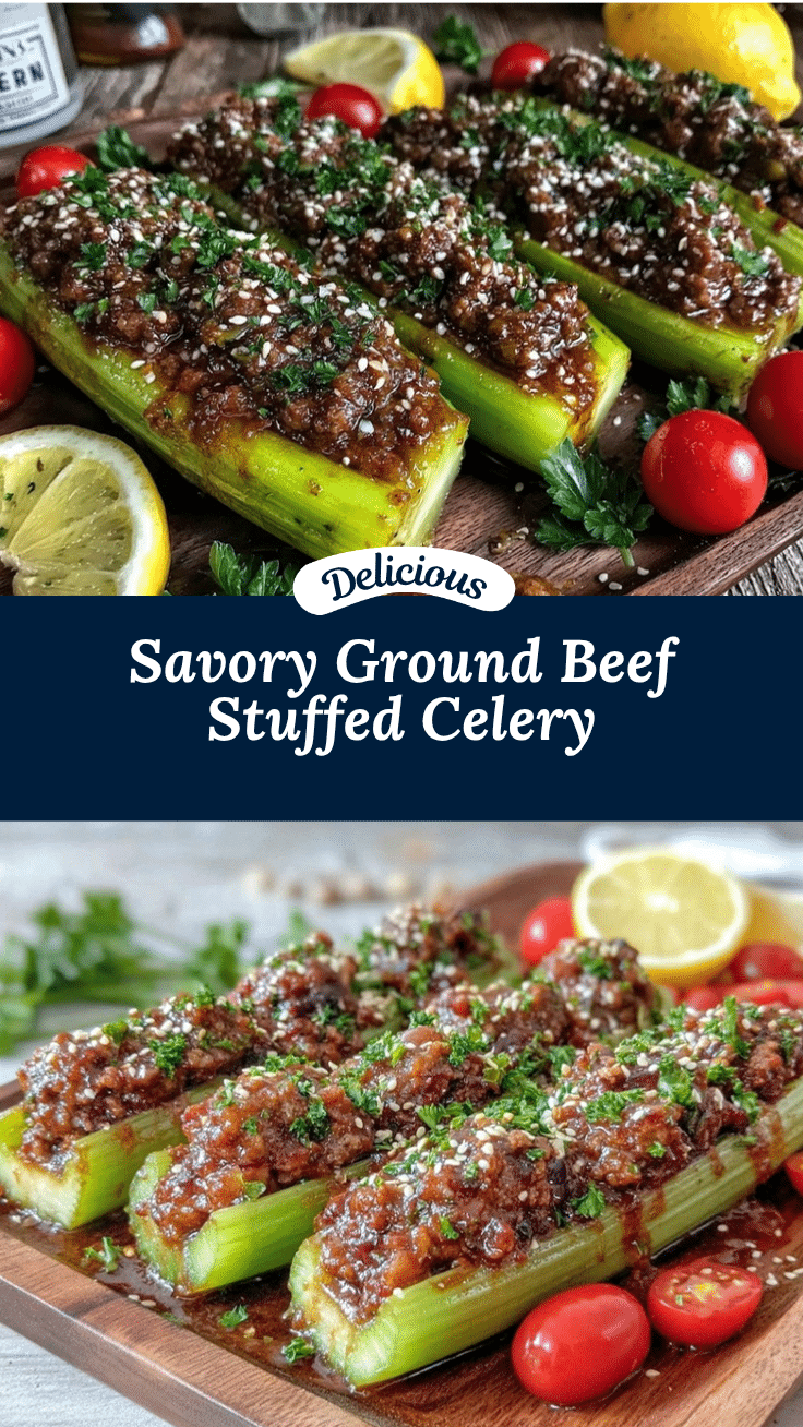 ground beef stuffed celery recipe