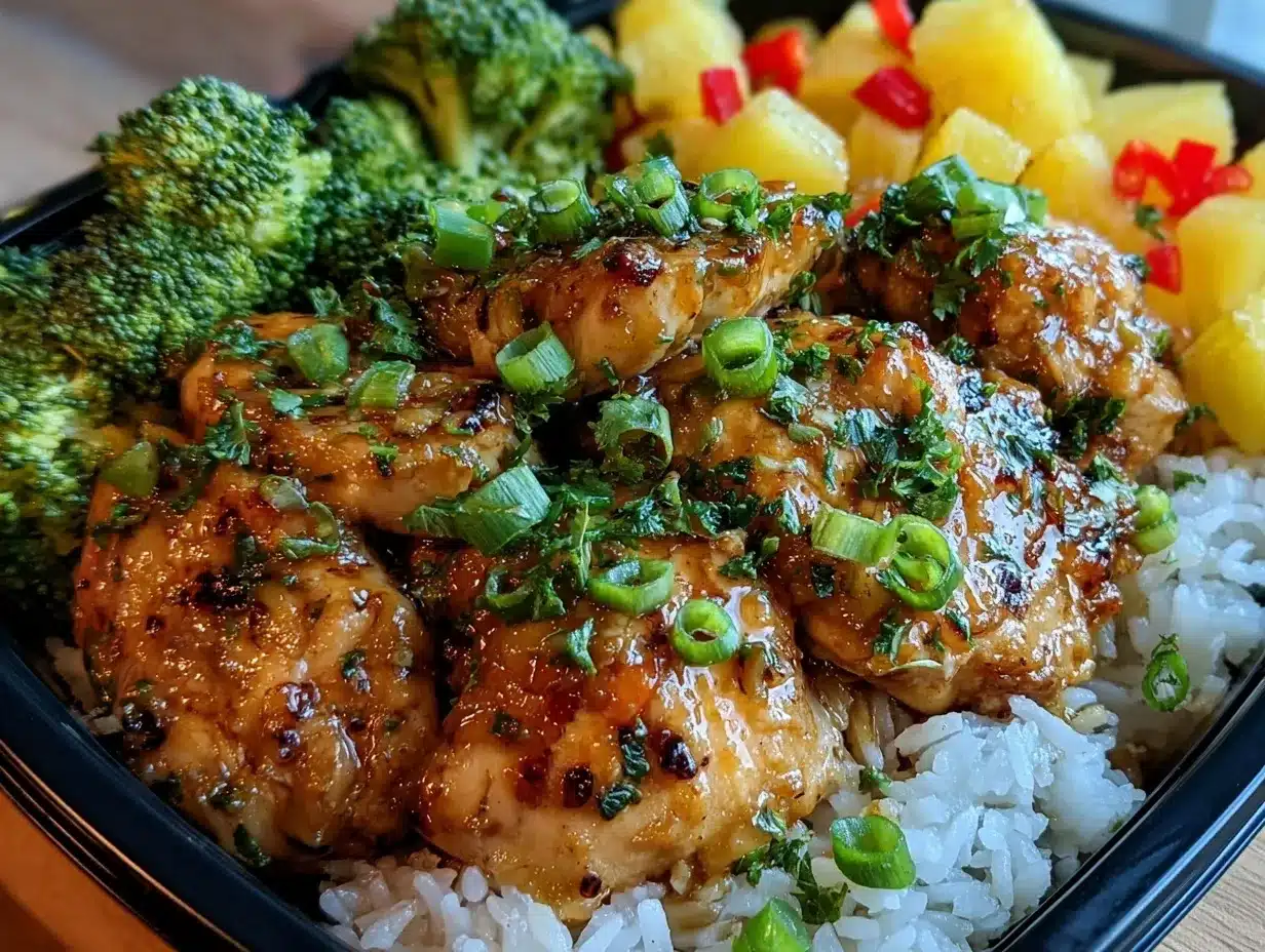 Hawaiian Chicken Sheet Pan Dinner preparation steps