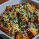 Healthy Ground Turkey Sweet Potato Bake - featured image
