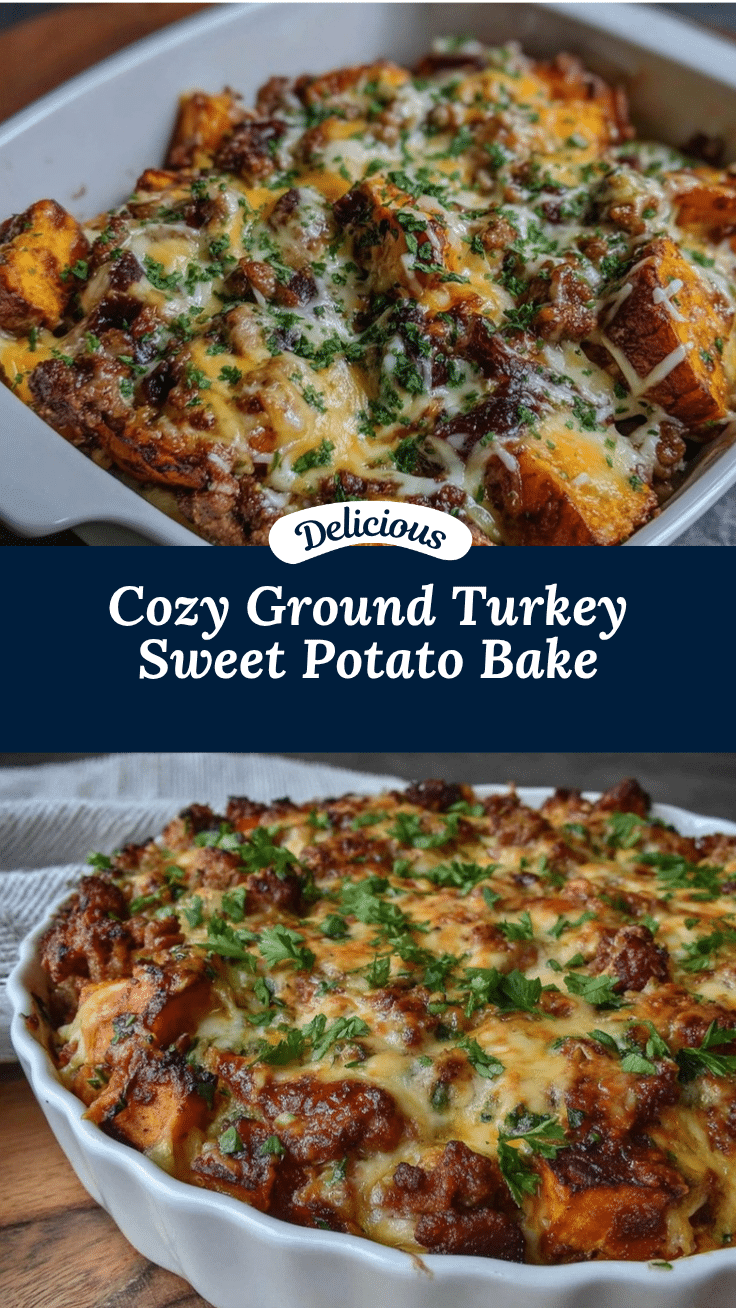 Healthy Ground Turkey Sweet Potato Bake recipe