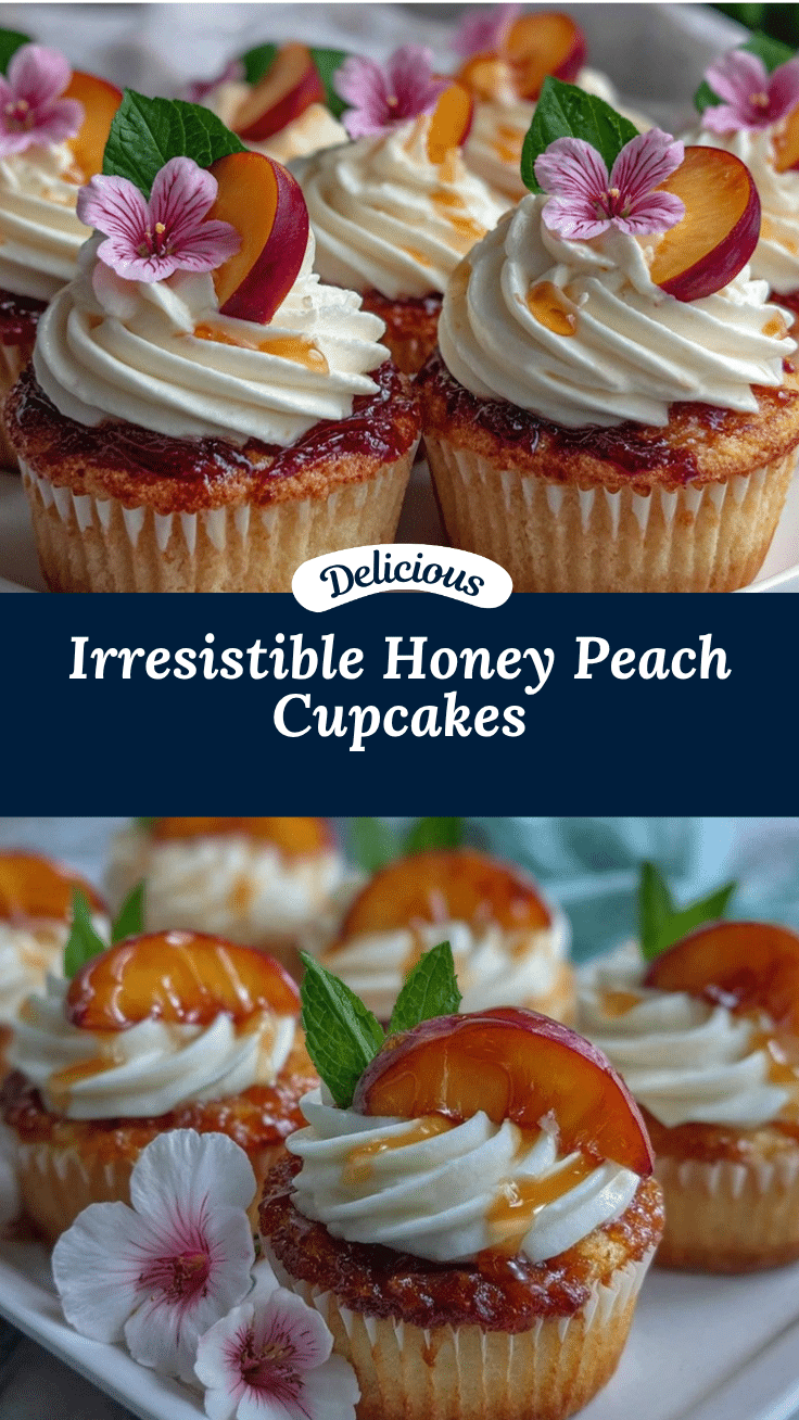 Honey Peach Cream Cheese Cupcakes recipe