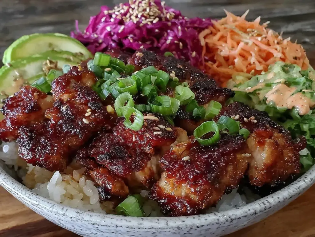 Korean BBQ Chicken Bowls - featured image