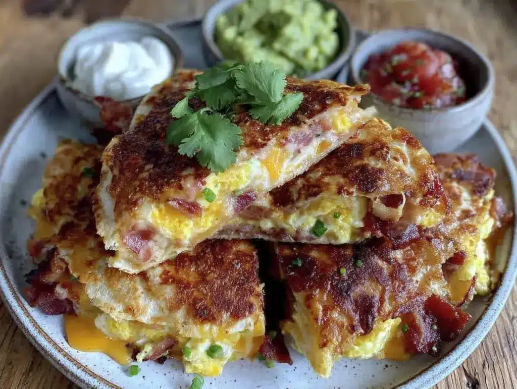 loaded breakfast quesadillas - featured image