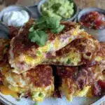 loaded breakfast quesadillas - featured image