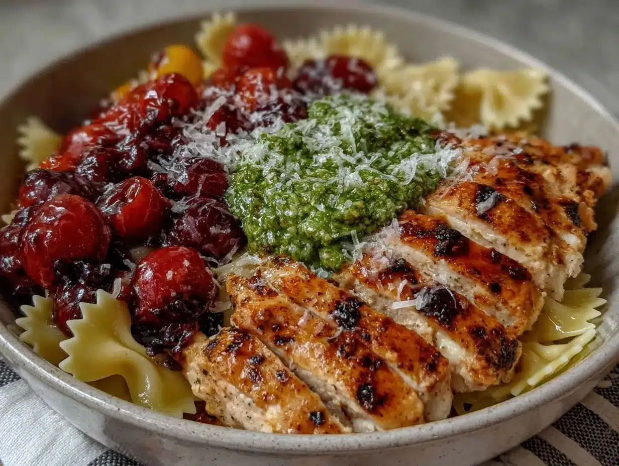 pesto chicken pasta preparation steps