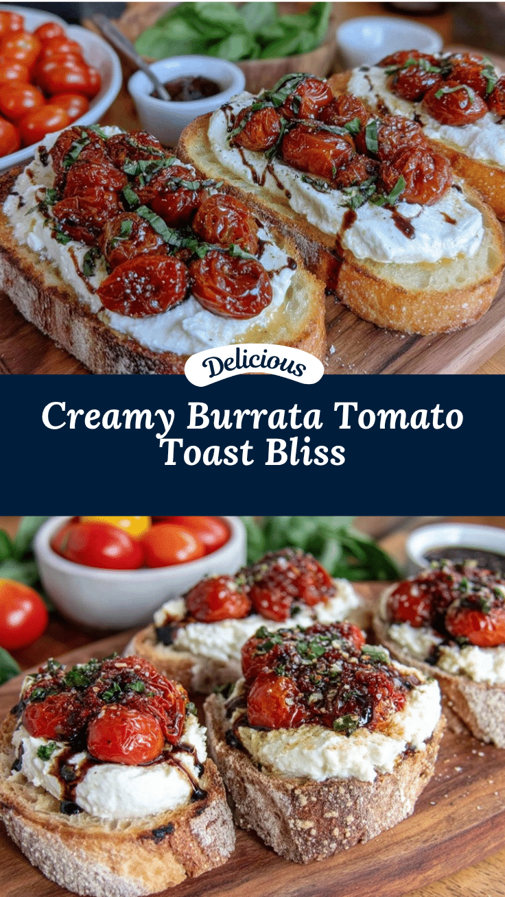 roasted tomato burrata toast recipe