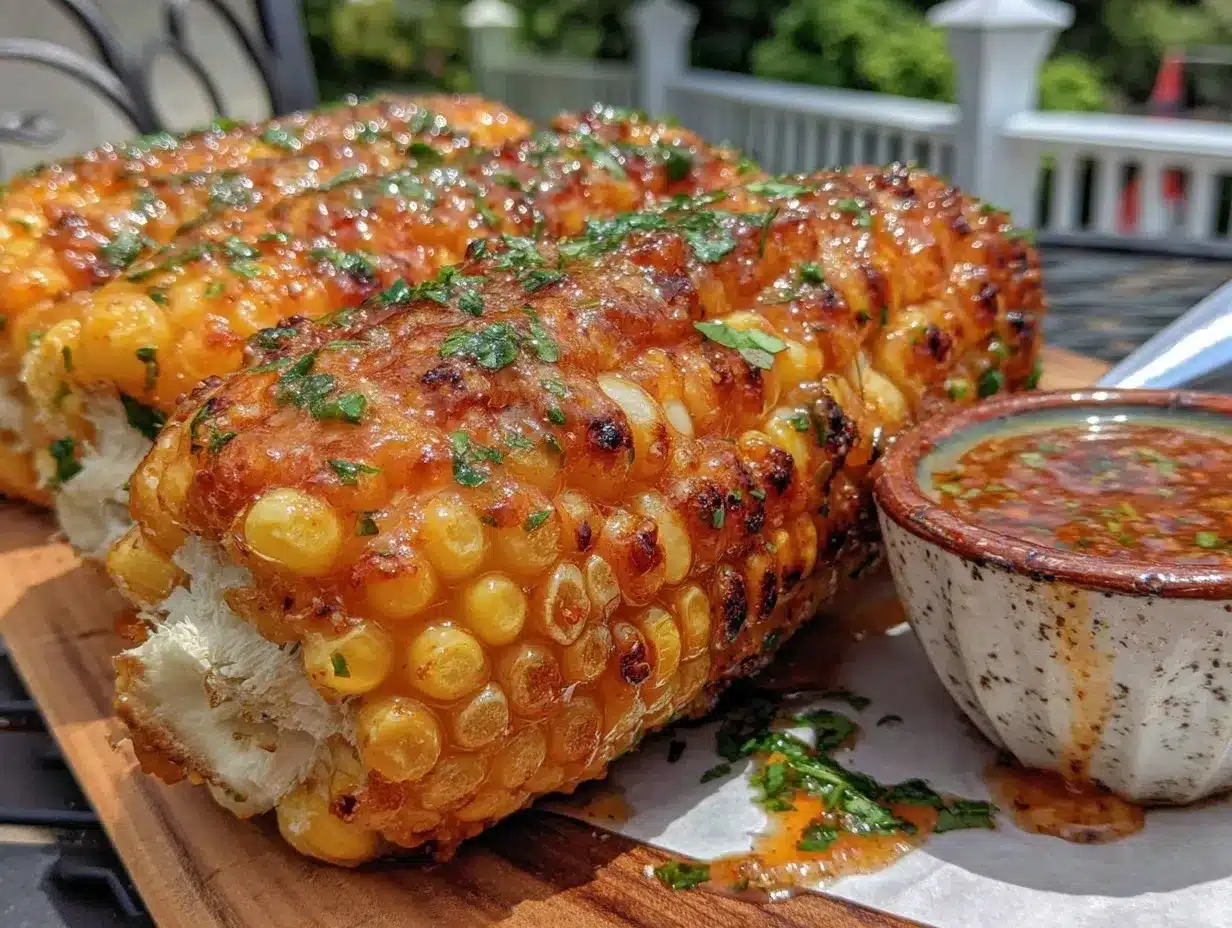 spicy Cajun butter corn preparation steps