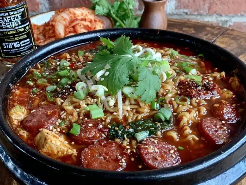 spicy Korean budae jjigae - featured image