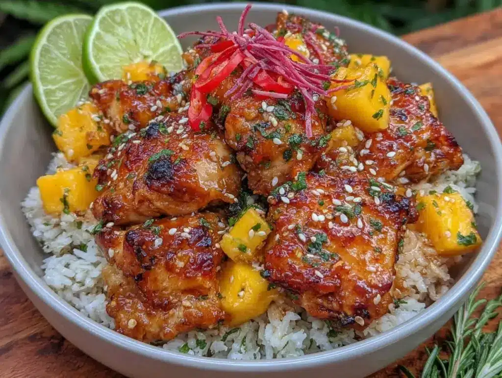 spicy mango chicken - featured image