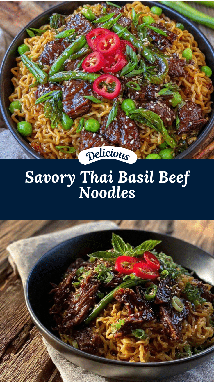 Thai basil beef noodles recipe